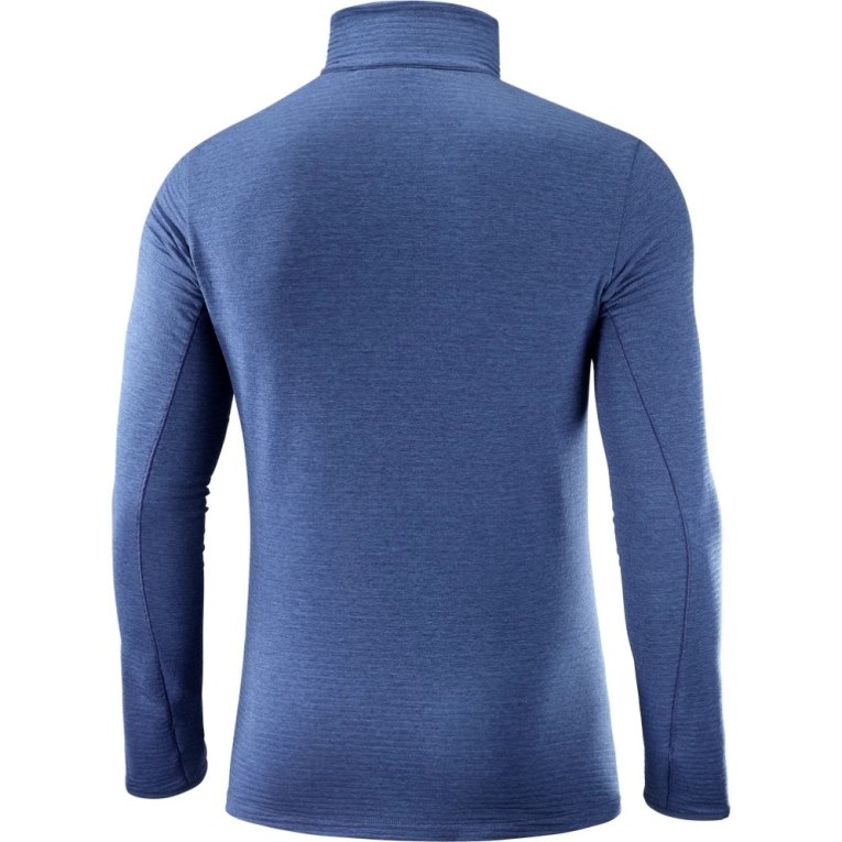 Salomon Outline Half Zip Men's Sweatshirt Blue | CA 41L57